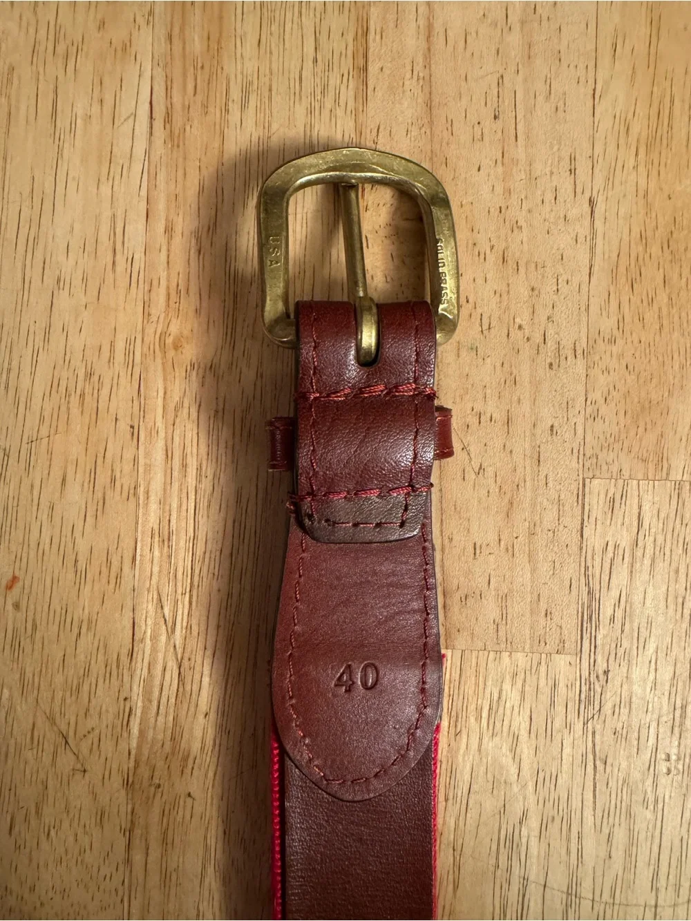 Smathers & Branson Chicago Blackhawks needlepoint belt